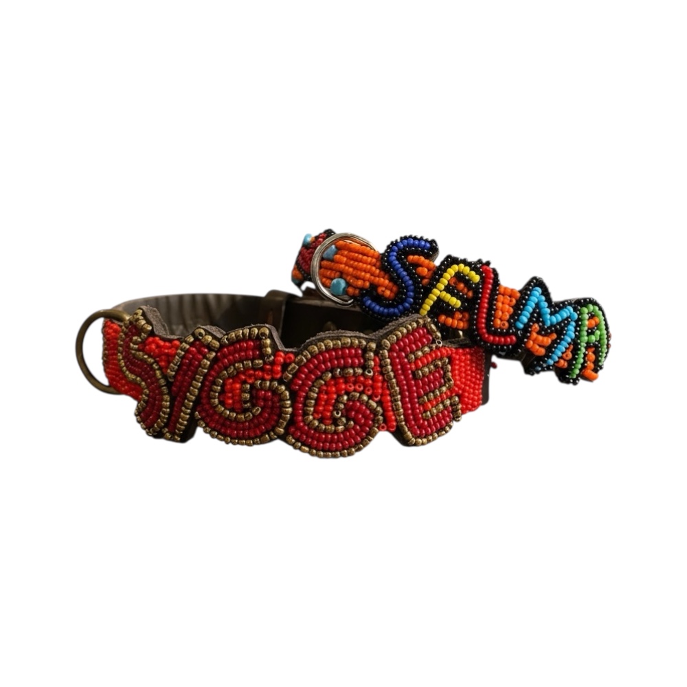 Simo Milano | Handgjort P&auml;rlat Hundhalsband, CUSTOM MADE - XX-Small