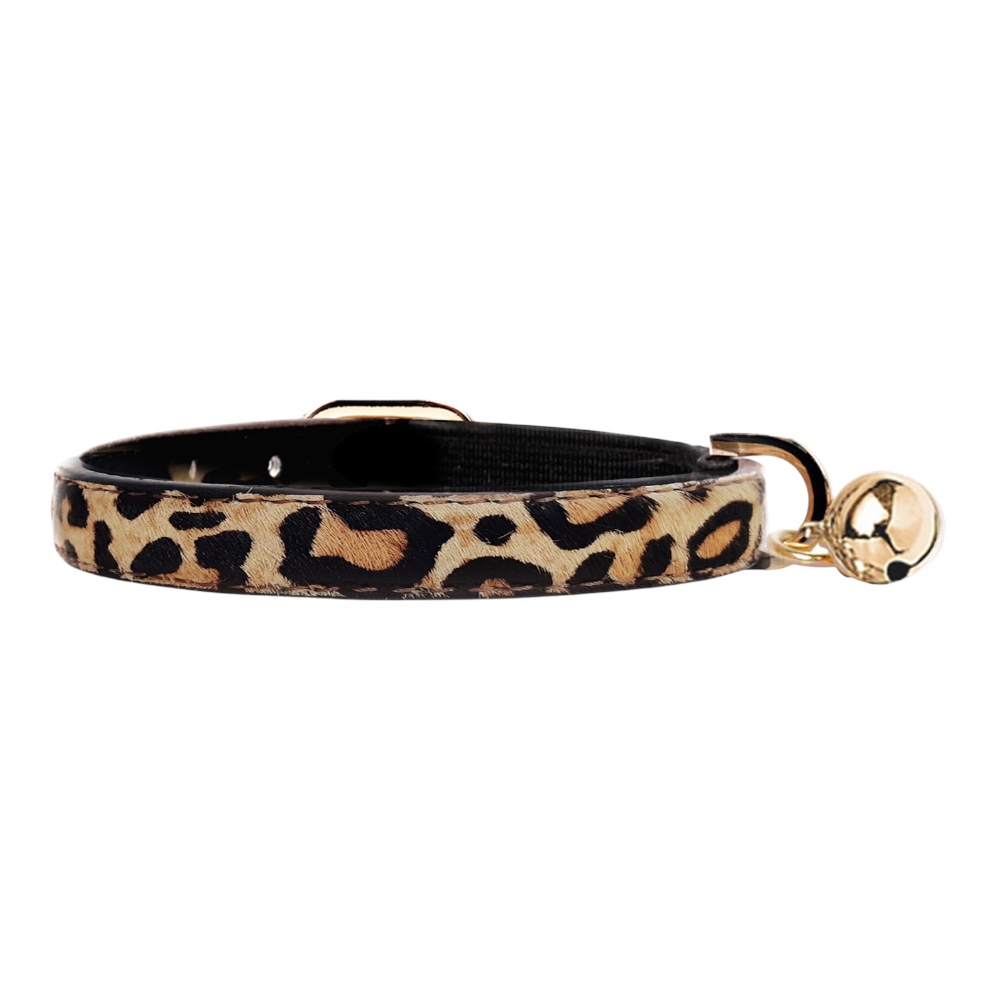 Milk & Pepper | Katthalsband i L&auml;der, Leopard